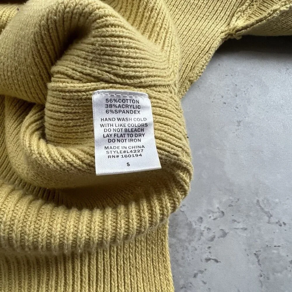 By Together Mustard Yellow Oversized Tight Knit Sweater Size Small Anthropologie